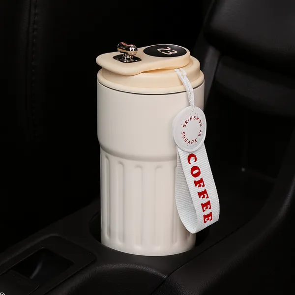 TXOR_ELLO_Coffee_Tumbler,_Double_Wall_Stainless_Steel_Vacuum_Insulated_410_ml_Thermal_Flask_With_Safety_Lid_Lock_&_LED,_Cream_Color