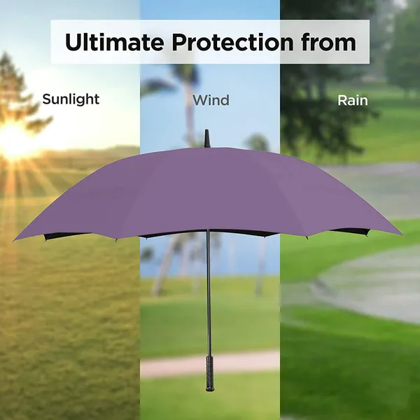 TXOR_Luxury_Collection_Extra_Large_Auto_Open_Single_Canopy_Golf_Umbrella,_Wind_Proof_Vent_Canopy_Purple_Color_(150_cm_|_60_inch)