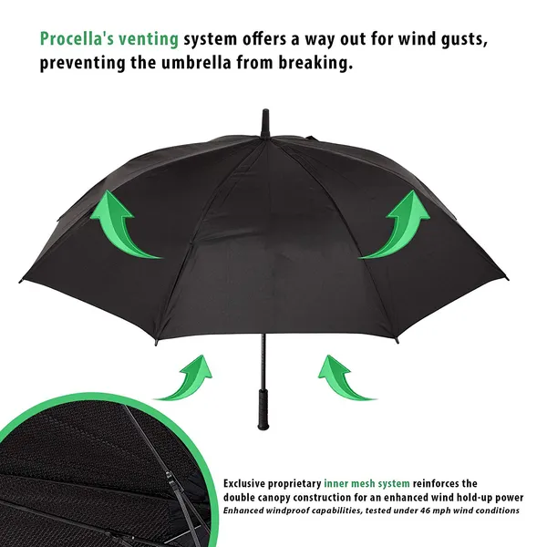 TXOR_Luxury_Collection_Extra_Large_Auto_Open_Single_Canopy_Golf_Umbrella,_Wind_Proof_Vent_Canopy_Black_Red_Color_(150_cm_|_60_inch)