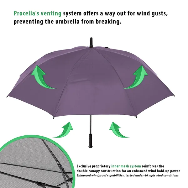 TXOR_Luxury_Collection_Extra_Large_Auto_Open_Single_Canopy_Golf_Umbrella,_Wind_Proof_Vent_Canopy_Purple_Color_(150_cm_|_60_inch)