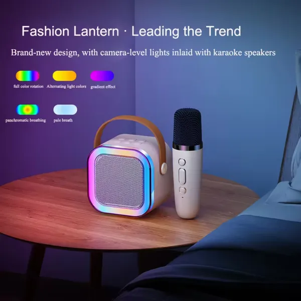 TXOR_LUNA,_Mini_Portable_Karaoke_5W_Bluetooth_LED_Speaker_with_Mic,_5-6_Hrs_Playtime_&_Voice_Changing_Effects,_Beige_Color