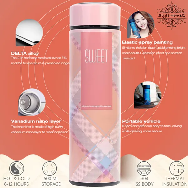 TXOR_STAZY_SWEET,_Double_Wall_Vacuum_Insulated_Stainless_Steel_Flask_BPA_Free_Thermos_Travel_Water_Bottle_Sipper_480_ml_-_Hot_&_Cold_12_Hours,_PINK_Color