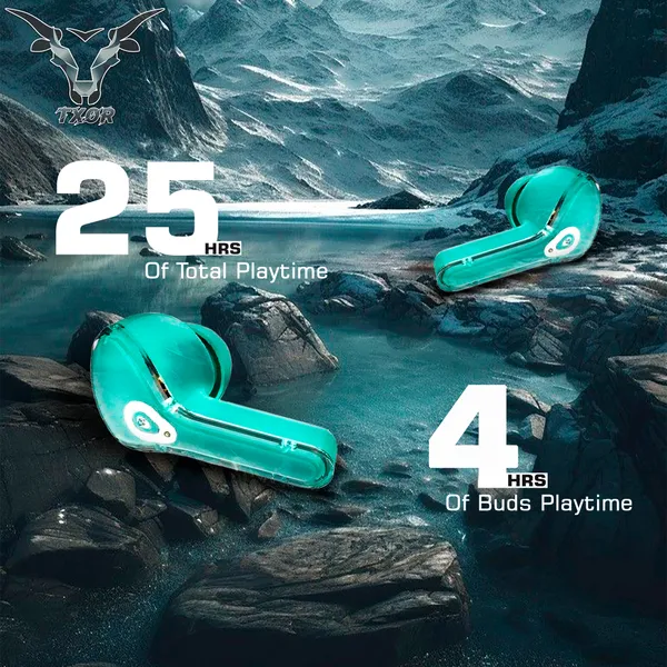 TXOR_RACOON_PRO_V1_TWS_EARBUDS,_IN-EAR_v5.3_Bluetooth_&_Gaming_LED_Display_,_IPX6_Splashproof_&_20_Hrs_Playtime,_Green_Color