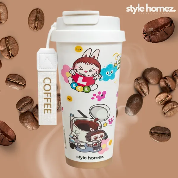TXOR_kawaii_v1.0,_500_ml_Double_Wall_Stainless_Steel_Vacuum_Insulated_Coffee_Flask_With_Safety_Lock_&_Sipper,_LABUBU_DOLL_MISCHI_3_Hot_n_Cold_Tumbler