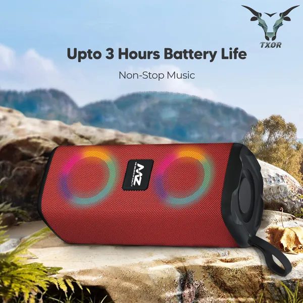 TXOR_REVOLVE,_10W_IPX5_Bluetooth_Speaker_with_TWS,_Dynamic_Powerful_Bass_and_1200_mAh_Battery,_USB_and_Memory_Card_Slot,_Red_Color
