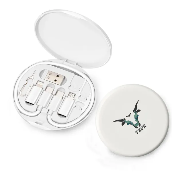 TXOR_TWOD360,_All-in-One_60W_Multi_Functional_Fast_Charging_Data_Cable_&_Accessory_Storage_Set_(White_Color)