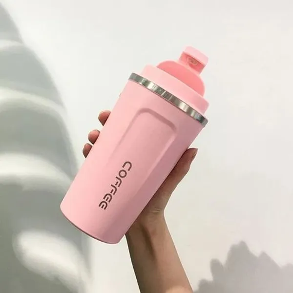 TXOR_WYLD,_Double_Wall_Stainless_Steel_Vacuum_Insulated_Coffee_Flask_With_Safety_Lid_Lock,_Pink_Color_510_ml_Hot_n_Cold_Tumbler