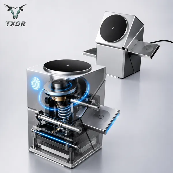 TXOR_UNI-QE_X3,_3-in-1_Magnetic_Rotatable_Wireless_Charger,_15W_Fast_Charging_Dock_for_iPhone,_2.5W_for_Apple_Watch,_5W_for_AirPods,_Magnetic_Alignment,_Slim_&_Lightweight_Wireless_Charging_hub,_Grey_Color