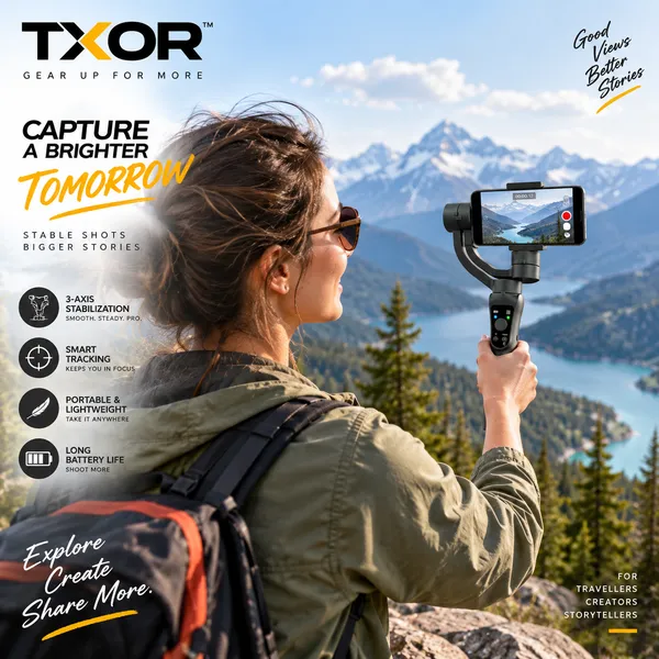 TXOR_ALPHA,_Three-AXIS_Handheld_4.0_Gimbal_Stabilizer_for_Smartphone,_Anti_Shake_System_&_Face_Tracking,_3-AXIS_Black_Color