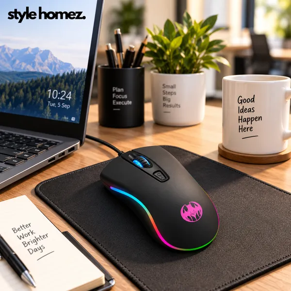 TXOR_BLOODBAT_ALPHA,_Soft_Feel_Ergonomic_Design_Wired_Optical_Gaming_Mouse_With_RGB_Lighting_&_upto_1600_DPI,_Black_Color