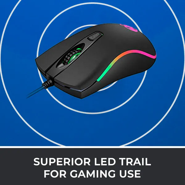 TXOR_BLOODBAT_ALPHA,_Soft_Feel_Ergonomic_Design_Wired_Optical_Gaming_Mouse_With_RGB_Lighting_&_upto_1600_DPI,_Black_Color