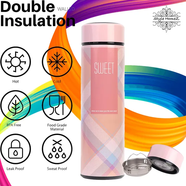 TXOR_STAZY_SWEET,_Double_Wall_Vacuum_Insulated_Stainless_Steel_Flask_BPA_Free_Thermos_Travel_Water_Bottle_Sipper_480_ml_-_Hot_&_Cold_12_Hours,_PINK_Color