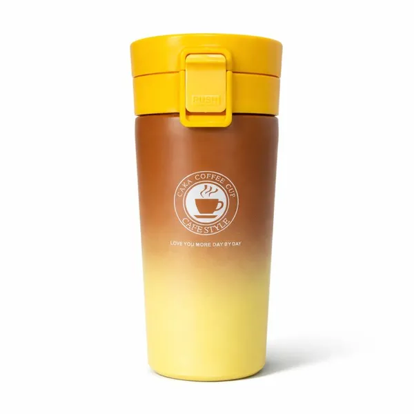 TXOR_STAX_PRIME,_380_ml_Double_Wall_Stainless_Steel_Vacuum_Insulated_Coffee_Flask_With_Safety_Lock_&_Sipper,_Brown_Yellow_Color_Hot_n_Cold_Tumbler