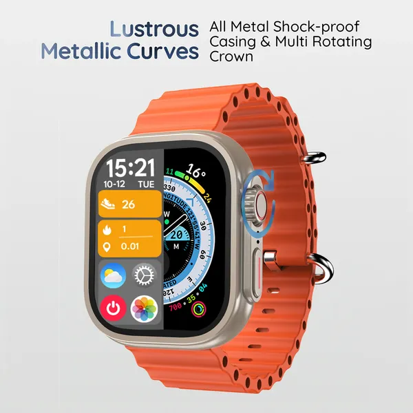 TXOR_EPIC_ULTRA,_Smart_Watch_with_BT_Calling,_Infinity_AMOLED_Split_Screen_1.78"_HD_Display_368*448px_(APP_:_WWFIT2.0),_Silver_Orange