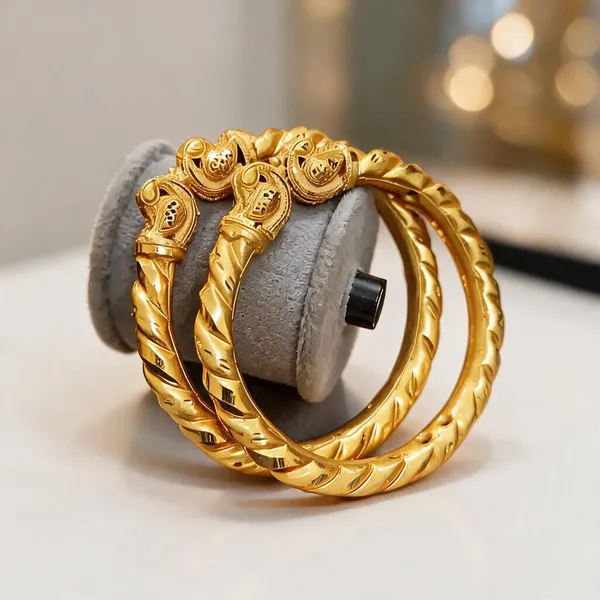 Gold_Copper_Floral_Decorative_Bangles_For_Women