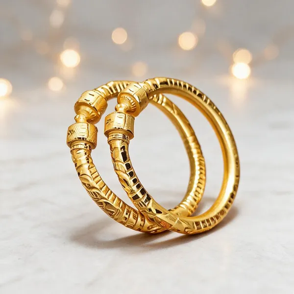 Gold_Copper_Engraved_Textured_Bangles_For_Women
