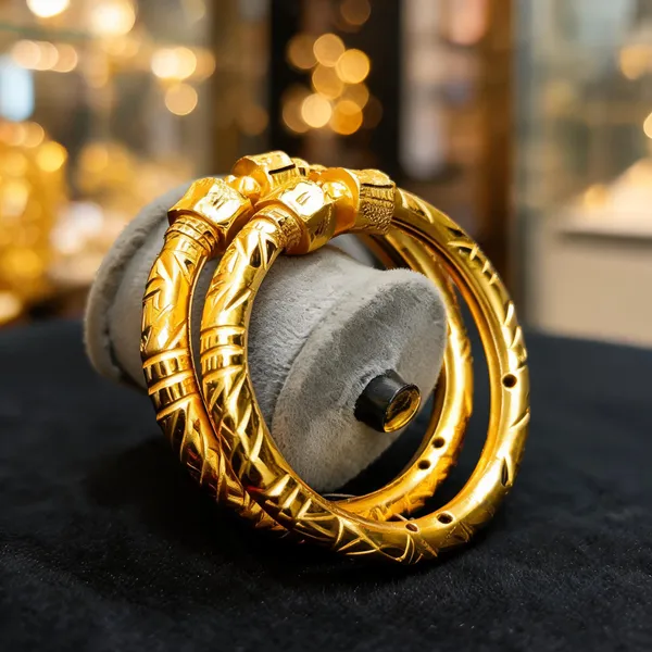 Gold_Copper_Engraved_Textured_Bangles_For_Women