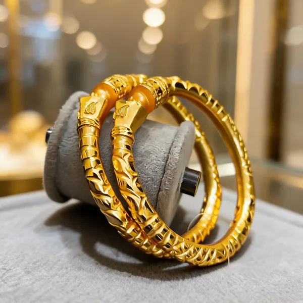 Gold_Copper_Embossed_Textured_Bangles_For_Women