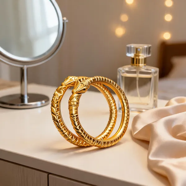 Gold_Copper_Embossed_Textured_Bangles_For_Women