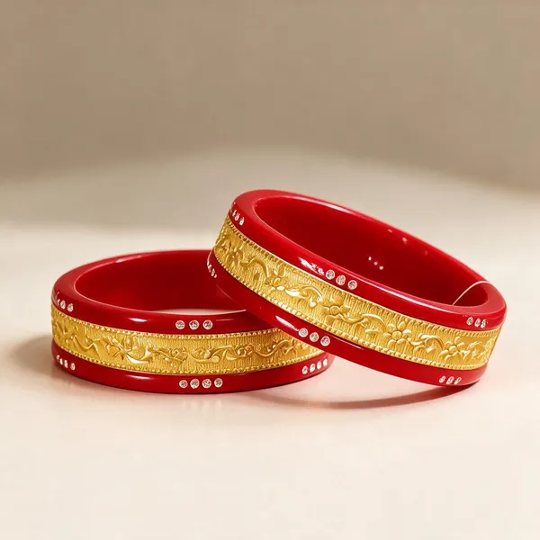 Red_Copper_Embellished_Bangle_Set_For_Women
