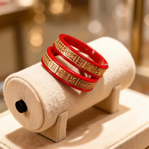 Red_&_Gold_Copper_Engraved_Bangle_Set_For_Women