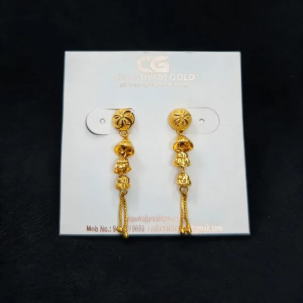Gold_Tone_Long_Drop_Earrings_For_Women