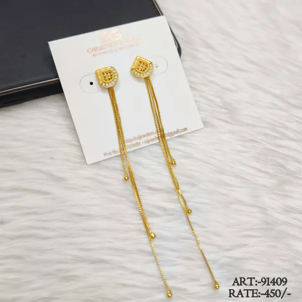 Gold_Tone_Long_Chain_Drop_Earrings_For_Women
