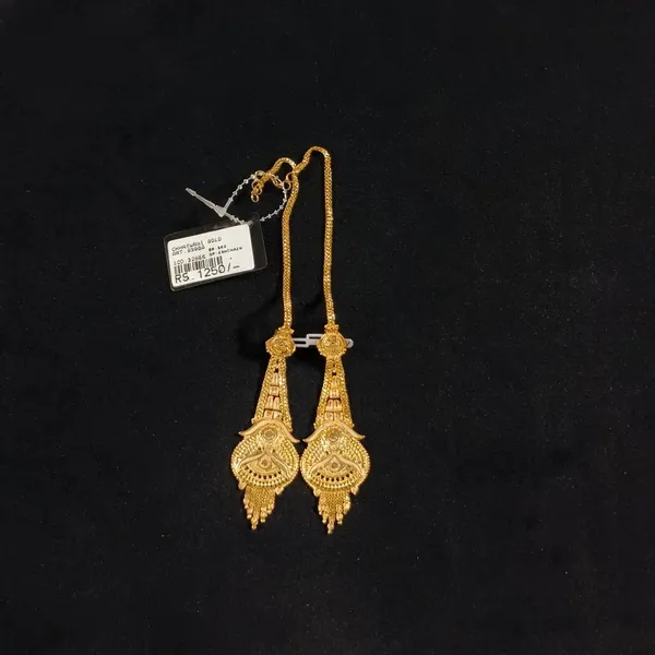 Gold_Tone_Ornate_Long_Drop_Earrings_For_Women
