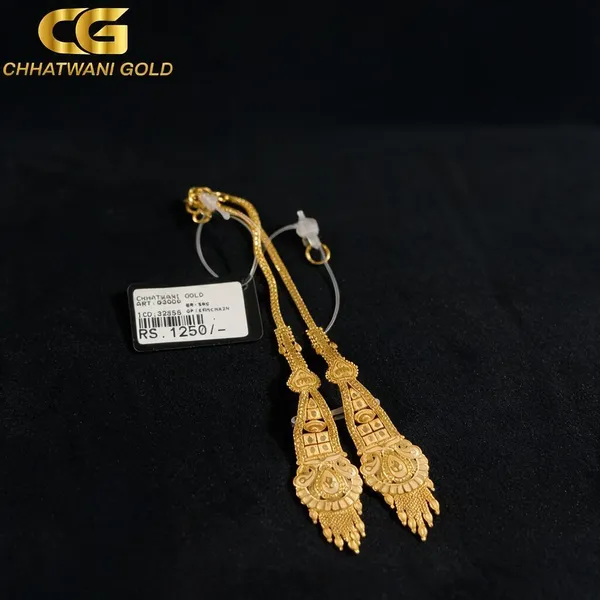 Gold_Tone_Temple_Design_Dangle_Earrings_For_Women