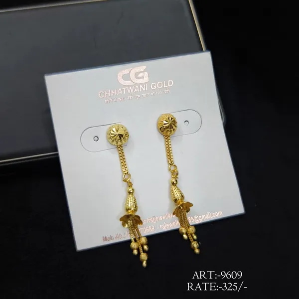 Gold-Tone_Floral_Drop_Earrings_For_Women