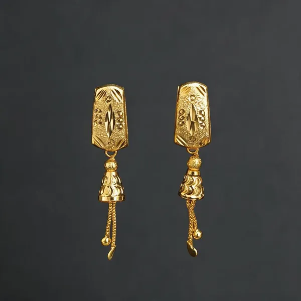 Gold_Tone_Ornate_Drop_Earrings_For_Women