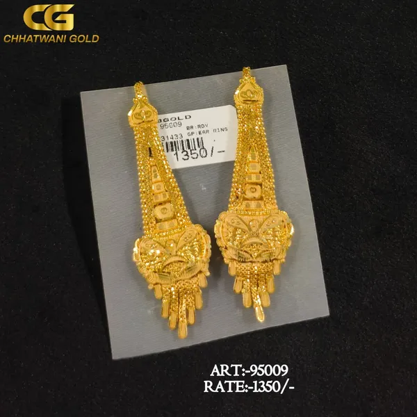 Gold_Tone_Ornate_Drop_Earrings_For_Women