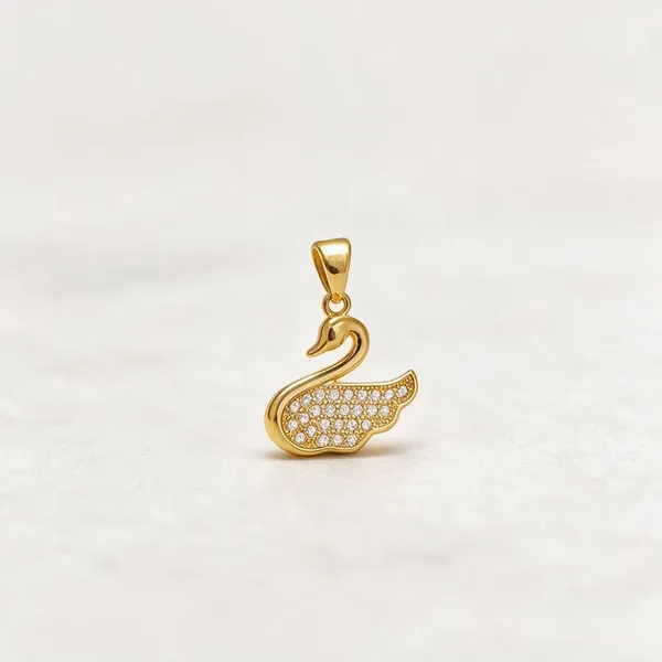 Gold_Tone_Swan_Dangle_Earring_For_Women