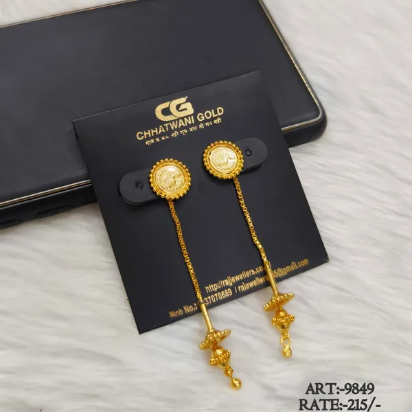 Gold_Tone_Long_Dangle_Earrings_For_Women