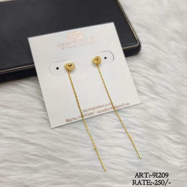 Gold_Tone_Heart_Threader_Earrings_For_Women