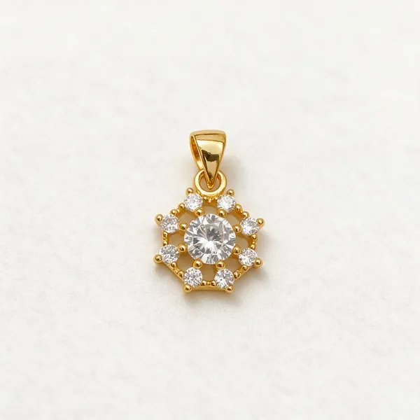 Gold_Tone_Crystal_Pendant_For_Women