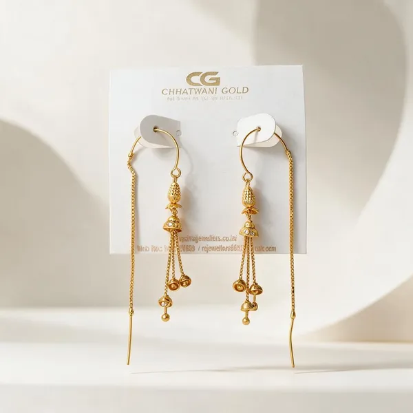 Gold-Tone_Chain_Dangle_Earrings_For_Women