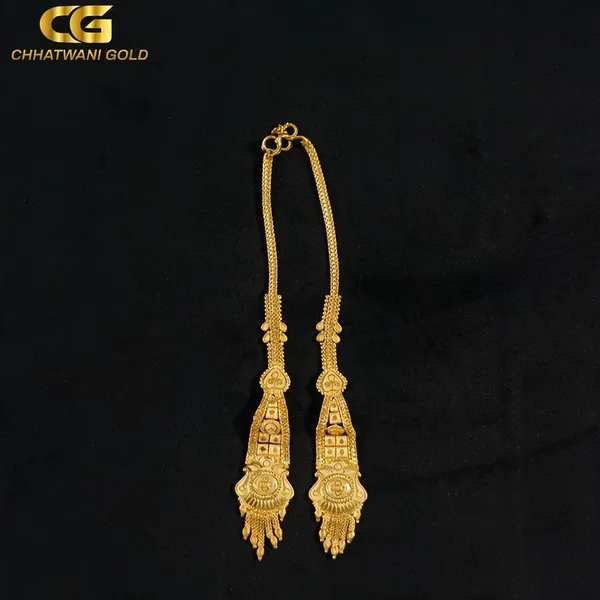 Gold_Tone_Temple_Drop_Earrings_For_Women