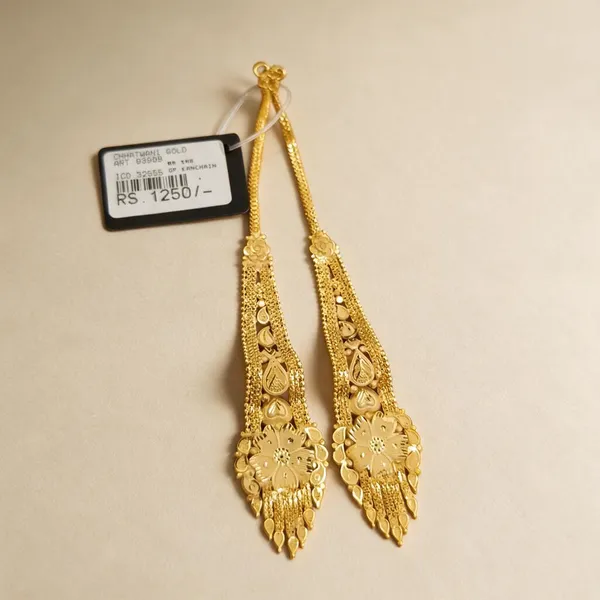 Gold_Tone_Traditional_Floral_Drop_Earrings_For_Women
