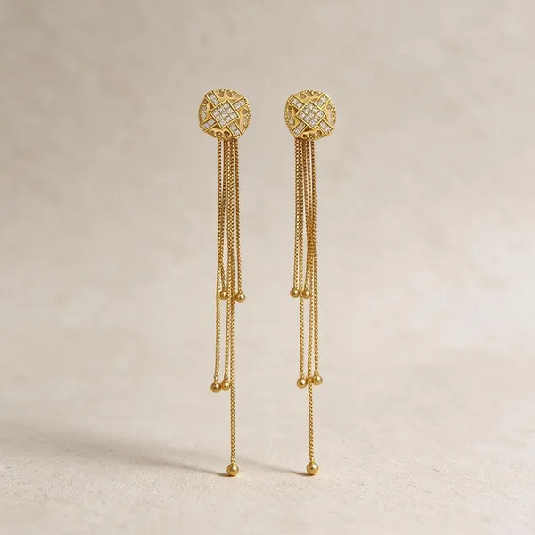 Gold_Tone_Geometric_Chain_Drop_Earrings_For_Women
