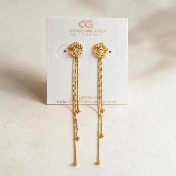 Gold_Tone_Geometric_Chain_Drop_Earrings_For_Women