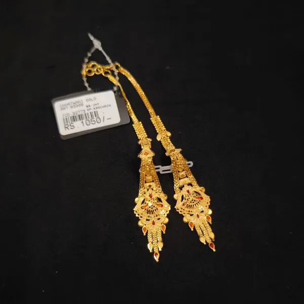 Gold_Tone_Traditional_Drop_Earrings_For_Women