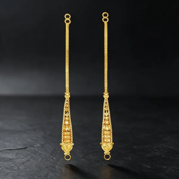 Gold-Toned_Traditional_Long_Earrings_For_Women