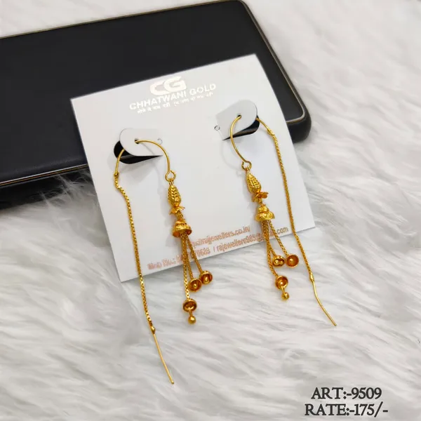 Gold-Tone_Chain_Dangle_Earrings_For_Women