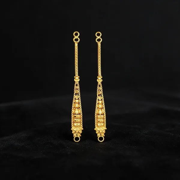 Gold_Tone_Long_Drop_Earrings_For_Women