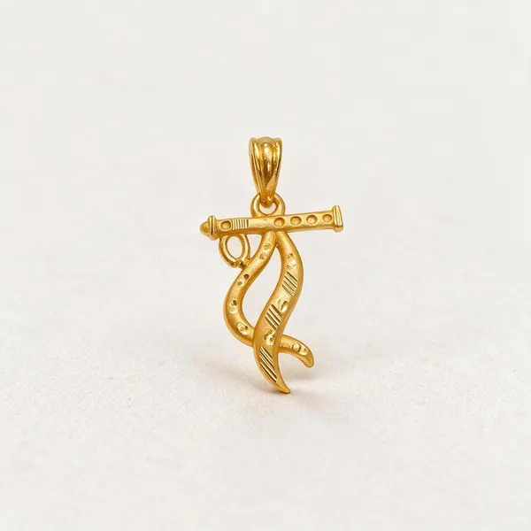 Gold_Tone_Musical_Note_Pendant_For_Women
