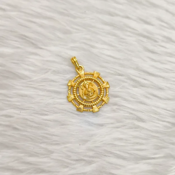 Gold_Tone_Circular_Religious_Pendant