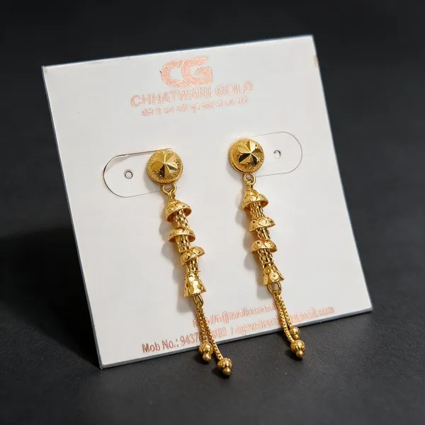 Gold_Tone_Long_Dangle_Earrings_For_Women