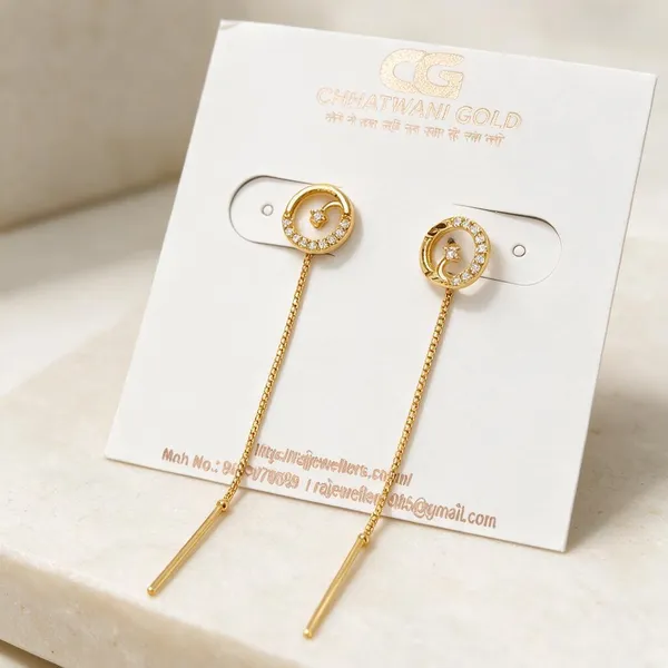 Gold_Tone_Chain_Drop_Earrings_For_Women