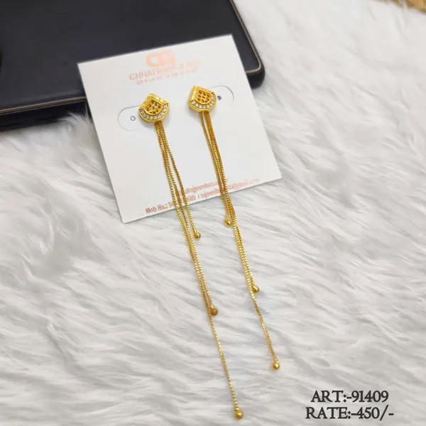 Gold_Tone_Long_Chain_Drop_Earrings_For_Women
